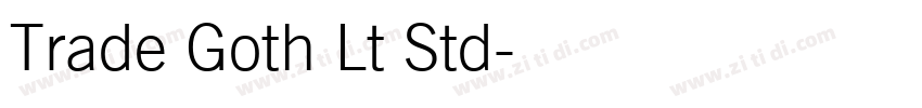 Trade Goth Lt Std字体转换